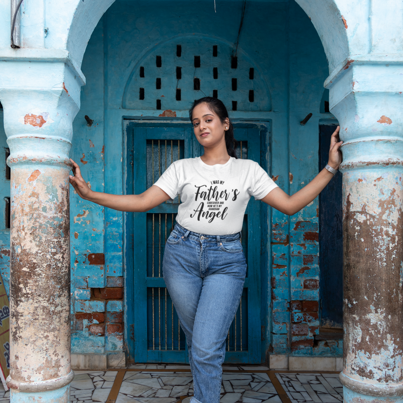 I Was My Father's Caregiver Unisex Tee White