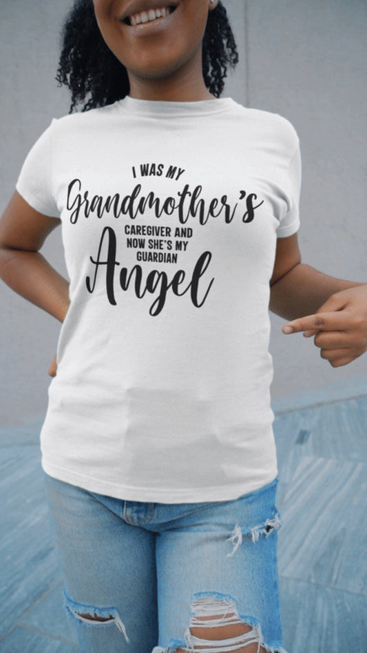 I Was My Grandmother's Caregiver White Unisex Tee