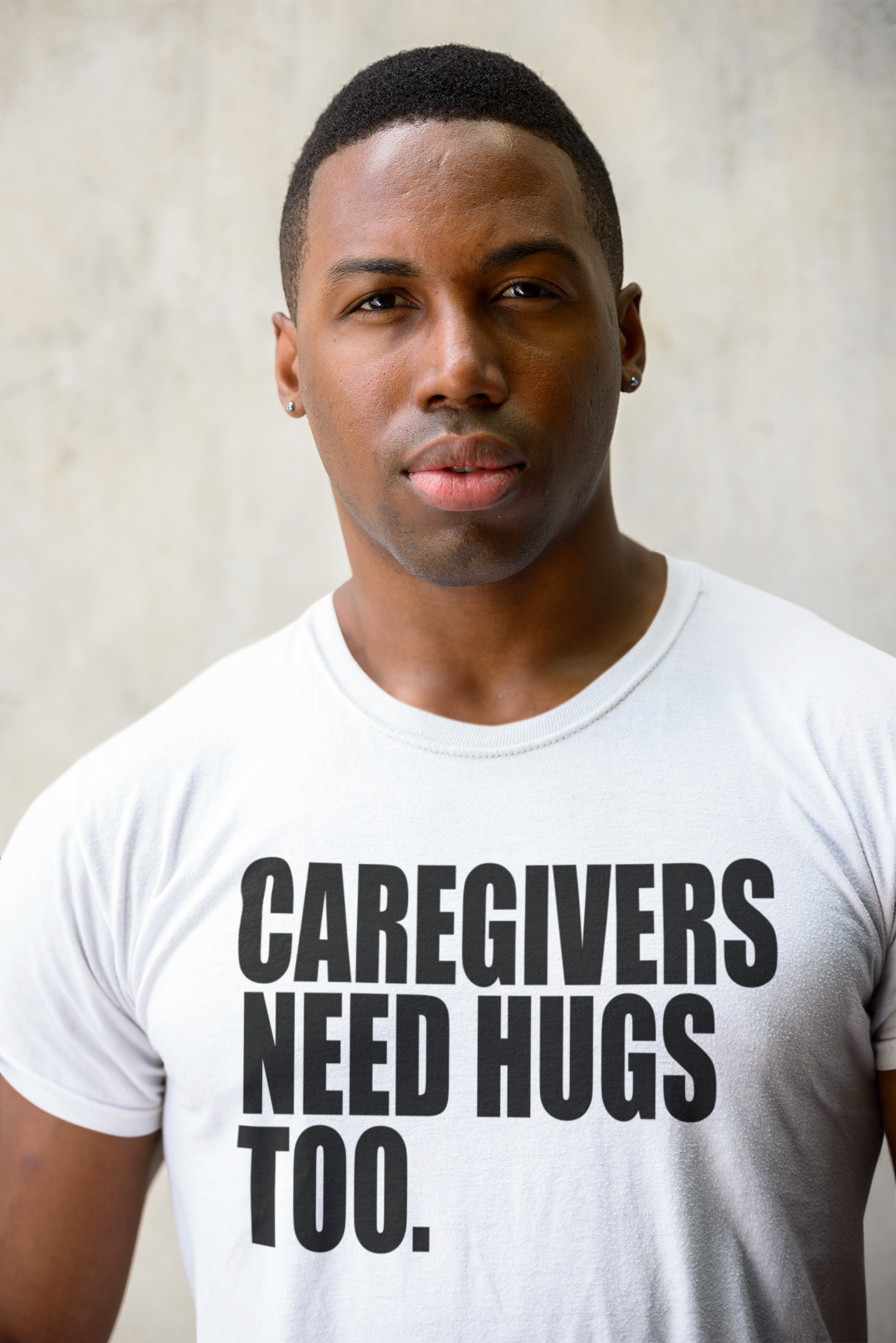 Caregivers Need Hugs Too White Unisex T-Shirt