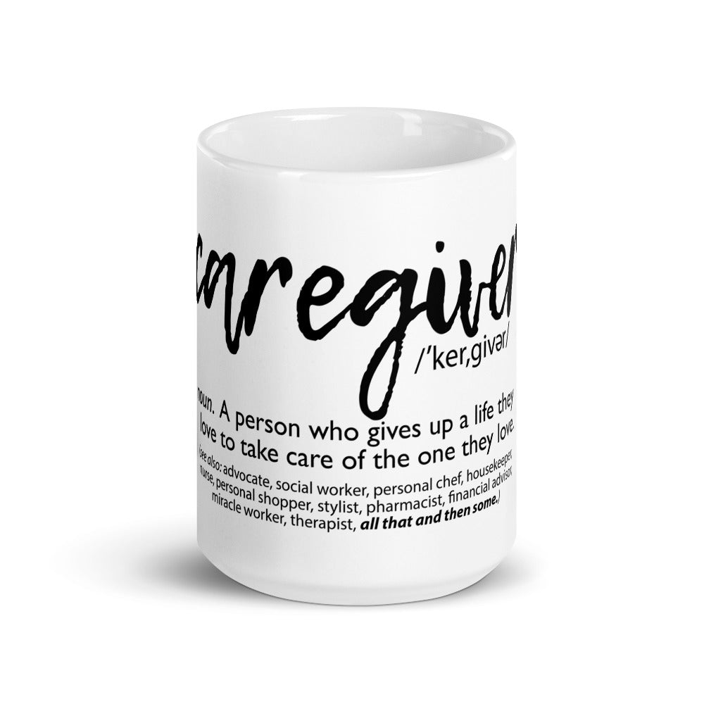 Caregiver White Glossy Mug