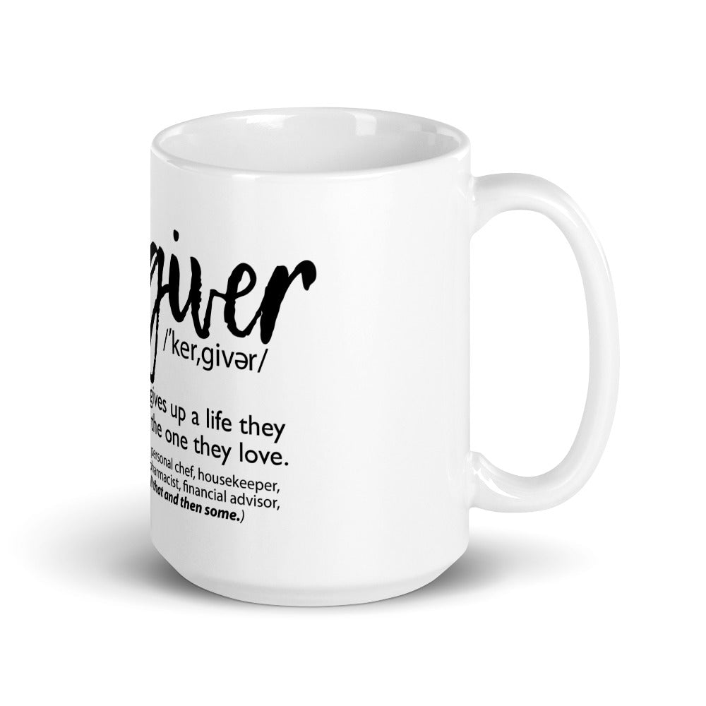 Caregiver White Glossy Mug